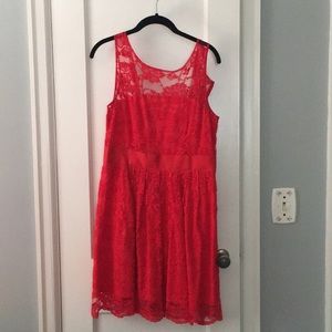 Red lace party dress.  BB Dakota size 6.